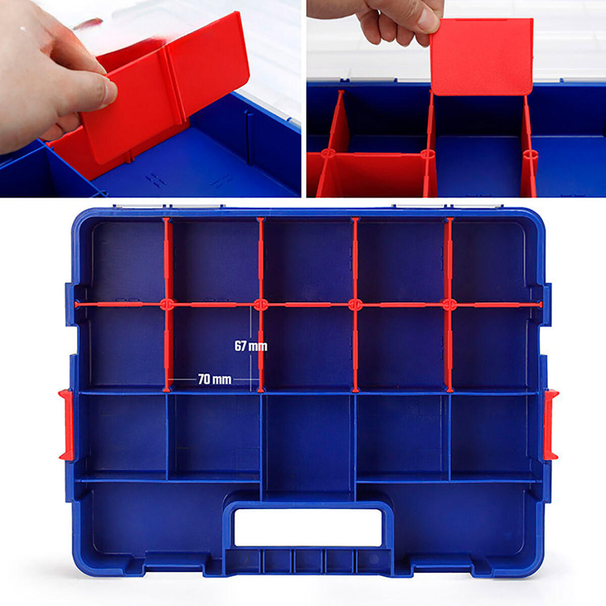 Tool Organiser Workpro polypropylene 18 Compartments